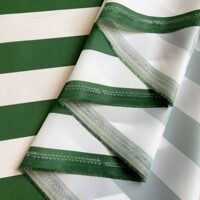 Ткань Оксфорд 240 D Во. PU 1000мм 120гр/м2 полоска белый/зеленый 145-150 см